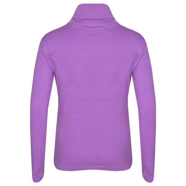 Kids Girls Polo Neck T Shirt Thick Cotton Turtleneck Jumper Long Sleeve Top 2-13