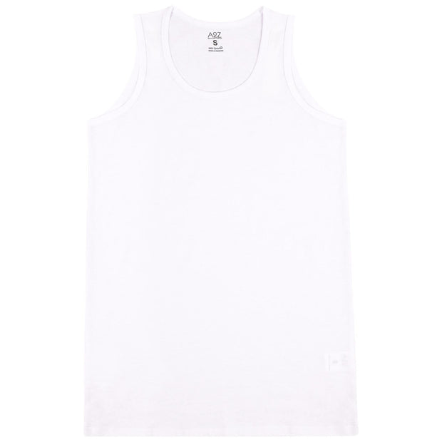 A2Z Mens Underwear Vest Soft 100% Combed Cotton White Sleeveless Fashion Undershirt Vest For Mens