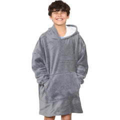 Kids Girls Boys Ultra Soft Oversized Hoodie Snuggle Plush Sherpa Fleece Lining