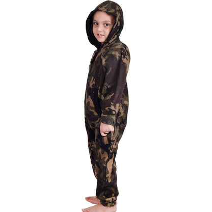 A2Z Onesie One Piece Kids Camo Green Pyjamas Sleepsuit Costume Girls & Boys