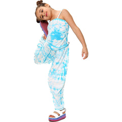 Kids Girls Jumpsuit Tie Dye Print Trendy Fahsion Playsuit All In One Jumpsuits