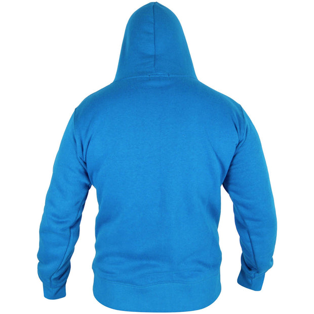 Mens Fleece Plain Zipper Hooded Long Sleeve Sweatshirt For Adults S-4XL