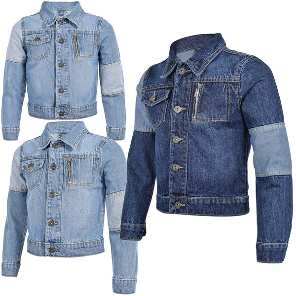 Mens Jacket Fashion Denim Jacket Long Sleeves Bomber Coat for Mens S,M,L,XL,XXL