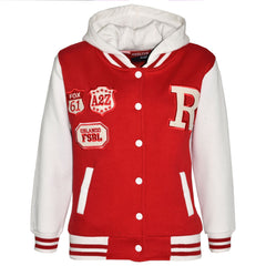 Kids Baseball Tracksuit Hooded Jacket With Joggers R Fashion FOX Varsity Style