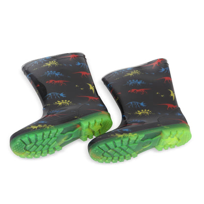A2Z 4 kids Boys Girls Dinosaur Print Light Up Wellington Boots PVC Rain Wellies