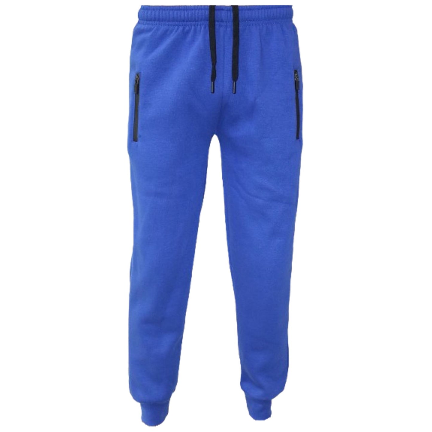 Boys Girls Fleece Trousers Bottoms With Zip Pockets Adjustable Waist Sports Wear