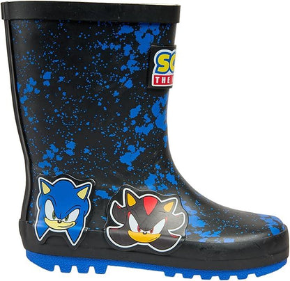 Kids Sonic The Hedgehog Boys Wellington Waterproof Rain Boots Official Licensed