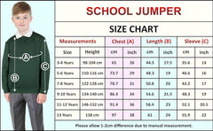 Kids Girls Boys Sweatshirt  Plain Crew Round Neck Uniform  Age 2-13 Years