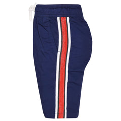 Kids Boys Girls Chino Shorts Contrast Stripes Knee Length Half Pant Age 5-13 Yr