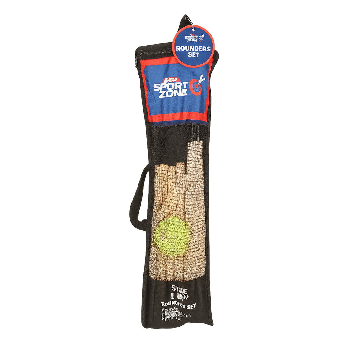 A2Z 6 Piece Wooden Rounders Set Outdoor Baseball Bat Active Game With Carry Bag