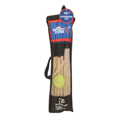 A2Z 6 Piece Wooden Rounders Set Outdoor Baseball Bat Active Game With Carry Bag