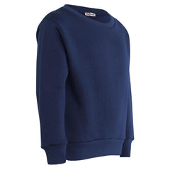 Kids Girls Boys Sweatshirt  Plain Crew Round Neck Uniform  Age 2-13 Years