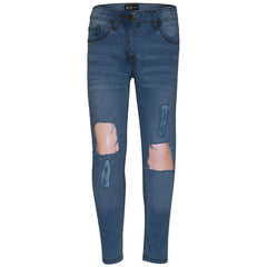 Kids Girls Skinny Ripped Jeans Denim Stretchy Fashion Pants Jeggings 5-13 Years