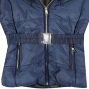 A2Z 4 Kids Kids Girls Jackets Navy Puffer Hooded Stylish Detachable Faux Fur Padded Zipped Belted Slim Fit Warm Coats New Age 5 6 7 8 9 10 11 12 13 Years