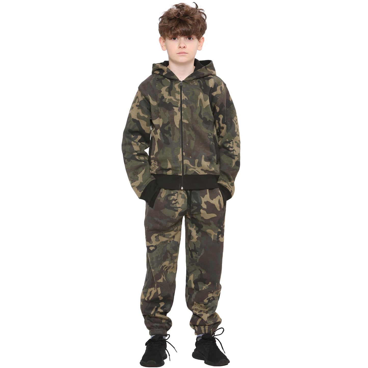 Kids Tracksuit Boys Girls Designer's Camouflage Jogging Suit Top Bottom 5-13 Yr
