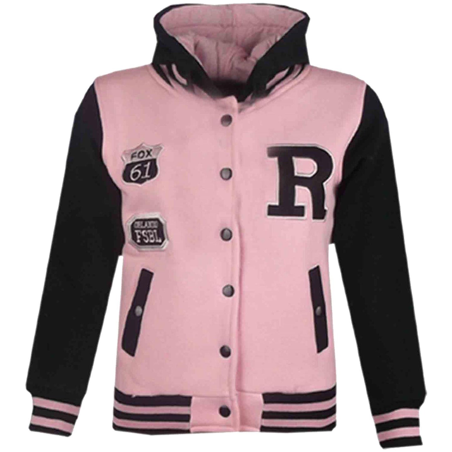 Kids Baseball Hooded R Fashion NYC/FOX Jacket Long Sleeve Coat Girls Boys 2-13Yr