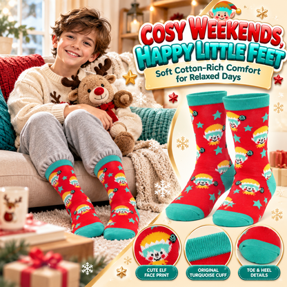 Kids Boys Girls Cotton Rich Christmas Socks Xmas Festive Soft Winter Socks