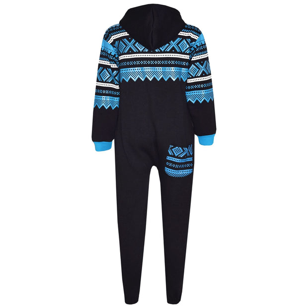 A2Z 4 Kids® Kids Fleece Onesie Girls Boys Aztec Snowflake Print All In One Jumsuit Playsuit Nightwear New Age 7 8 9 10 11 12 13 Years