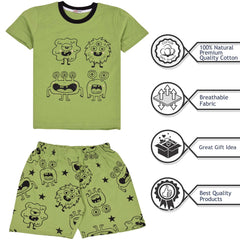 Kids Girls Boys Monster Pyjamas PJs 2 Piece Cotton Set Lounge Suit Age 5-13 Year