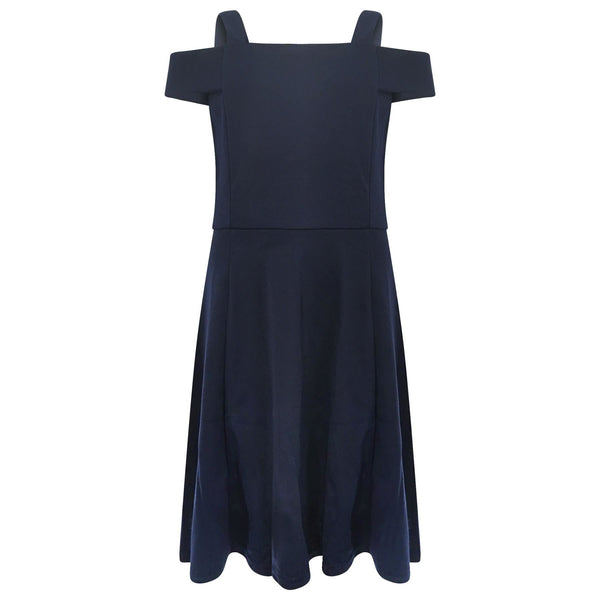 Kids Girls Off Shoulder Dress Skater Dress Sleeveless Party Dress Casual 2-8 Yrs