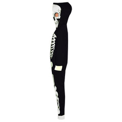 Kids Girls Boys Skeleton A2Z Onesie One Piece With Face Mask Halloween Costume