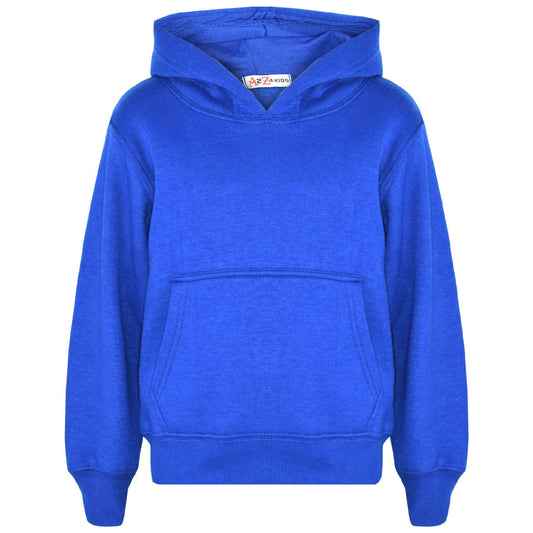A2Z 4 Kids Girls Boys Sweat Shirt Tops Designer's Casual Plain Royal Blue Pullover Sweatshirt Fleece Hooded Jumper Coats New Age 2 3 4 5 6 7 8 9 10 11 12 13 Years