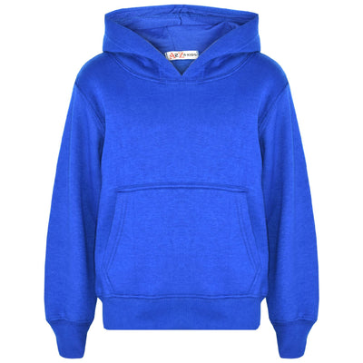 A2Z 4 Kids Girls Boys Sweat Shirt Tops Designer's Casual Plain Royal Blue Pullover Sweatshirt Fleece Hooded Jumper Coats New Age 2 3 4 5 6 7 8 9 10 11 12 13 Years