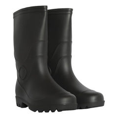 A2Z Mens Waterproof PVC Rainboot Durable Anti-Slip Dark Grey Wellies for Outdoor