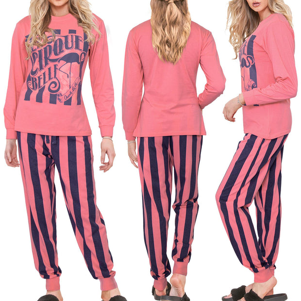 A2Z Ladies Cute 2 Piece Pyjama Set Loungewear Soft Cotton PJS Long Sleeve Top and Bottoms for Women Family Matching PJS Lounge wear - A2Z 4 Kids