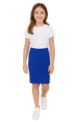 Kids Girls Plain Pencil Skirt Trendy Summer Clothing Sets Age 5-13 Years