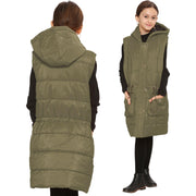 Kids Girls Fashion Oversized Gilet Long Line Jacket Long Sleeveless Coat 7-13 Yr