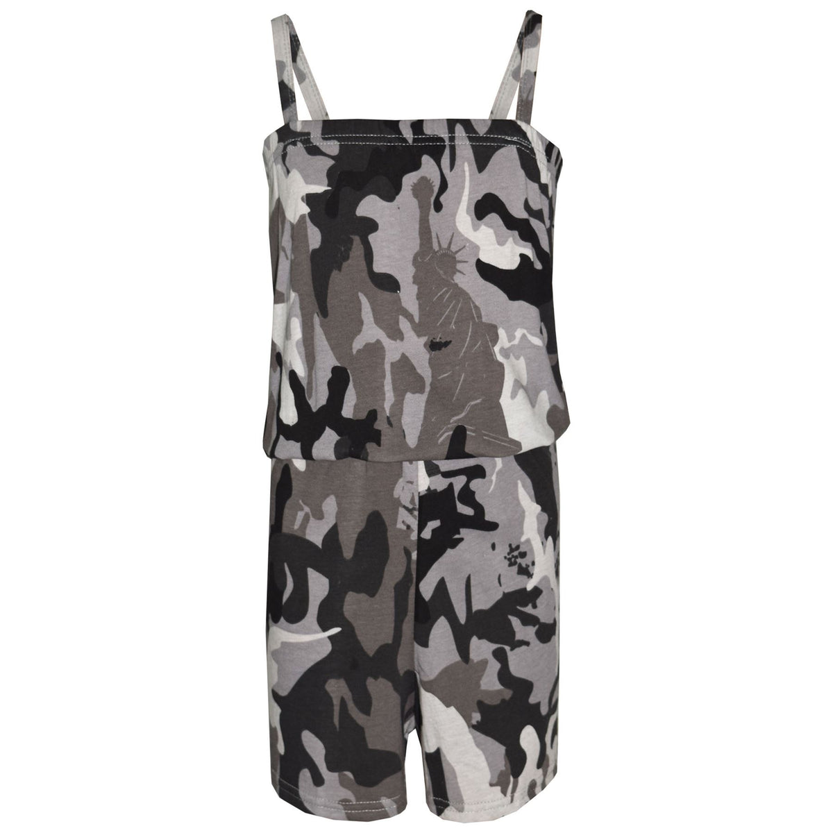 Girls Jumpsuit Kids Plain Color Trendy Playsuit All In One Jumpsuits 5-13 Years