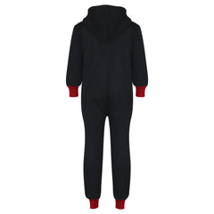 A2Z 4 Kids Girls Boys Red Contrast Fleece Onesie All In One Jumsuit Playsuit Nightwear New Age 2 3 4 5 6 7 8 9 10 11 12._13 Years