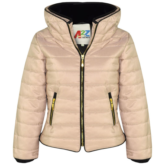 A2Z 4 Kids Girls Jacket Kids Stylish Padded Silver Puffer Bubble Fur Collar Quilted Warm Thick Coat Jackets Age 3 4 5 6 7 8 9 10 11 12 13 Years