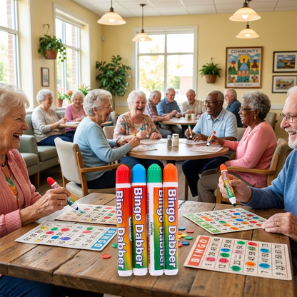 A2Z Bingo Dabbers Marker Pens 4 Pack Assorted Colours Game Daubers