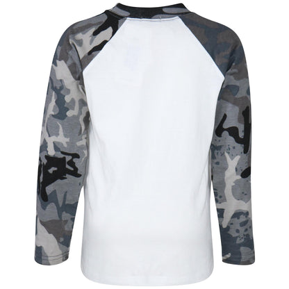 Kids Boys Girls T Shirts Plain Baseball Long Raglan Sleeves Sports Tees 2-13 Yrs
