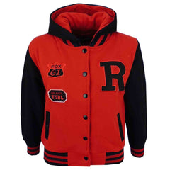 Kids Baseball Hooded R Fashion NYC/FOX Jacket Long Sleeve Coat Girls Boys 2-13Yr