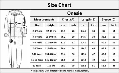 Kids Girls Boy Unisex Geek Print Fleece A2Z Onesie One Piece All In One Jumpsuit