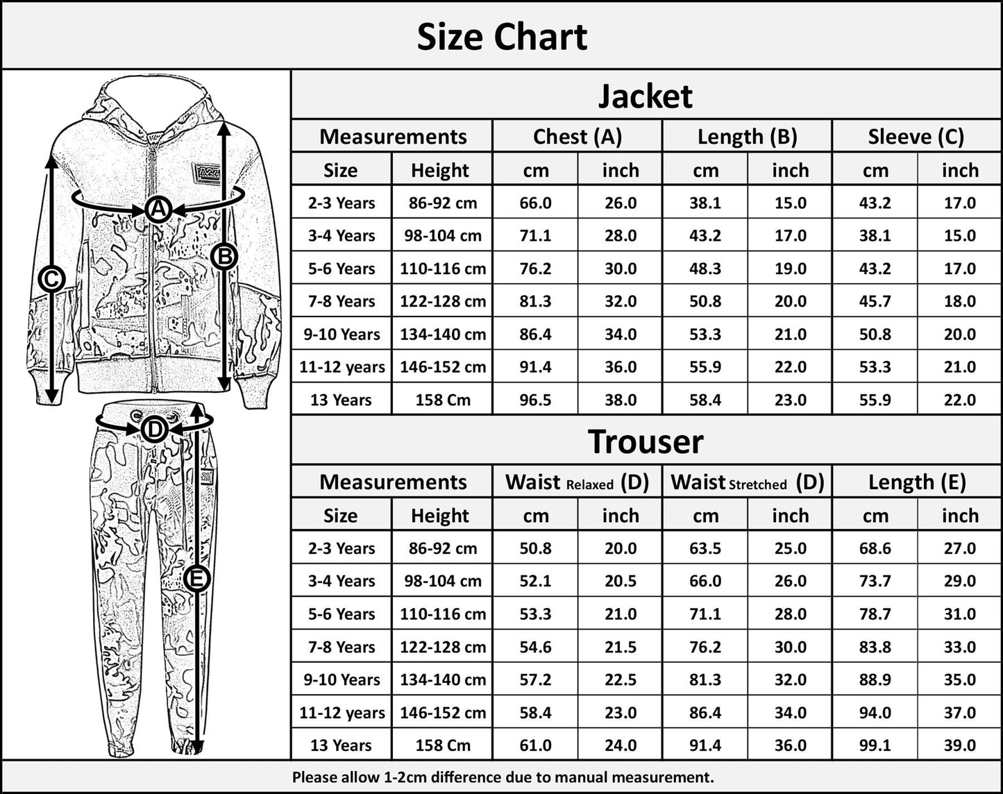 Boys Girls Tracksuit Fleece Hoodie Top Joggers Bottom Suit Set Age 2-13 years