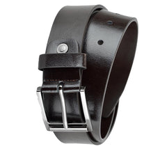 Mens Belts 100% Leather Alloy Pin Buckle Belt 2Pack Jeans Suit Work Casual Belts