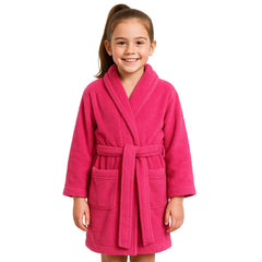 A2Z 4 Kids Girls Boys Towel Bathrobe Shawl Collar Soft for Age 5-13 Years