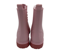 A2Z Womens Wellington Boots Lace Up Pink Waterproof PVC Rain Shoes Ankle Wellies