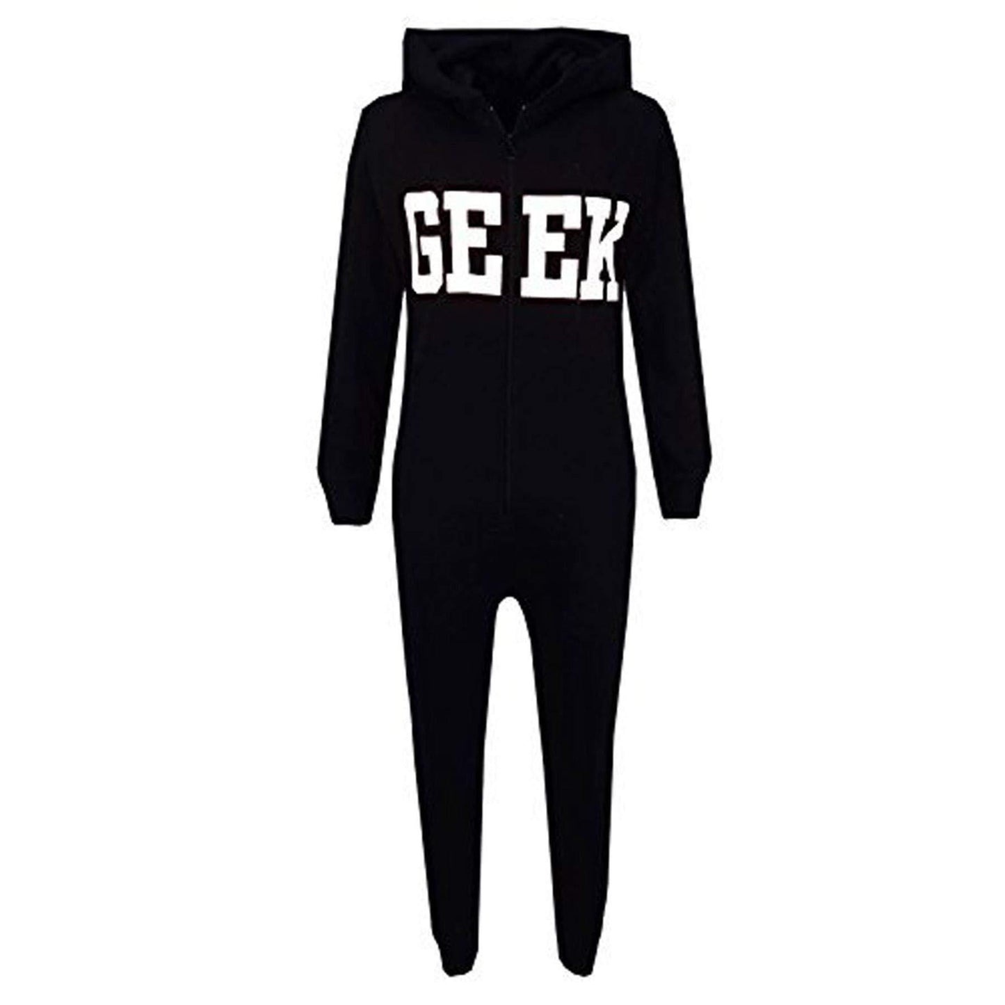 Kids Girls Boys GEEK Print A2Z Onesie One Piece Summer Jumpsuit PJ's 7-13 Years