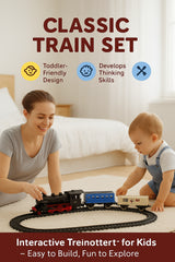 A2Z 4 Kids Classic Train Set Battery Operated Train Set With Light and Sound