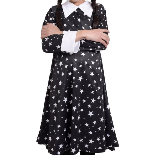 A2Z 4 Kids Girls Halloween Swing Dress Long Sleeves Peter Pan Collar Soft Comfortable Party Fashion Skater Dresses Age 7-13 Years - A2Z 4 Kids