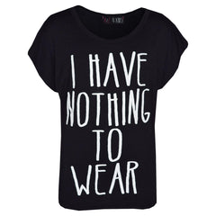 Girls Top Kids I Have Nothing To Wear Print T Shirt Tops & Legging Set 7-13 Year
