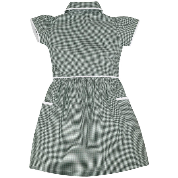 Kids Girls Gingham School Dress Check Dresses With Matching Scrunchies 2-14 - A2Z 4 Kids