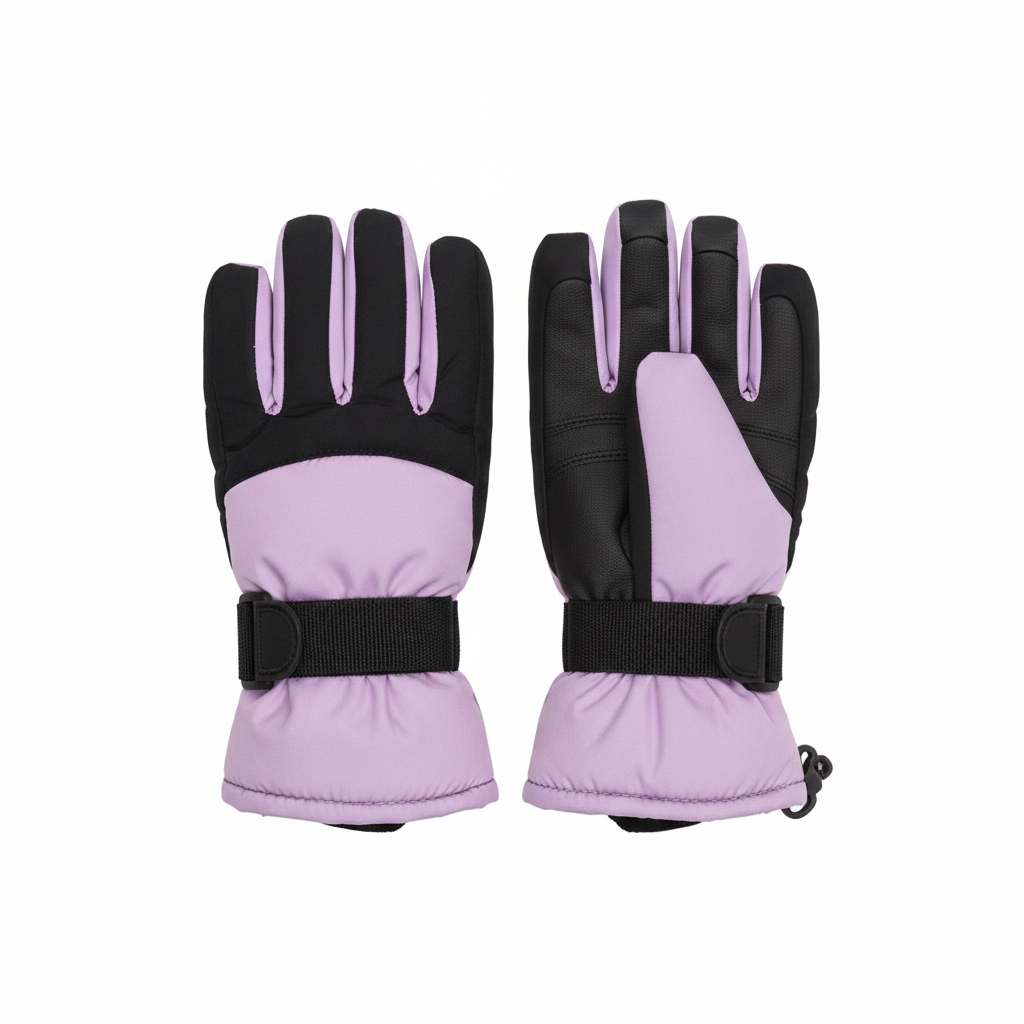 Girls Ski Snowboarding Gloves Kids Windproof Winter Warm Active Mittens 6-13 Yrs