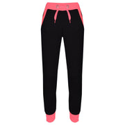 A2Z 4 Kids Plain Contrast Fleece Tracksuit Neon Pink Hooded Top And Bottom Sweatpants Joggers Sports Gymwear Jogging Suit Activewear Hoodie With Jogger Set Girls Childrens Age 5-13 Years