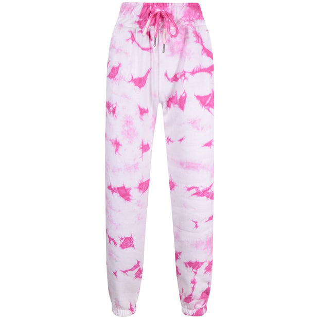 Kids Tie Dye Tracksuit Gym Cropped Hoodie Sweatpants Cord Set Girls Age 5-13